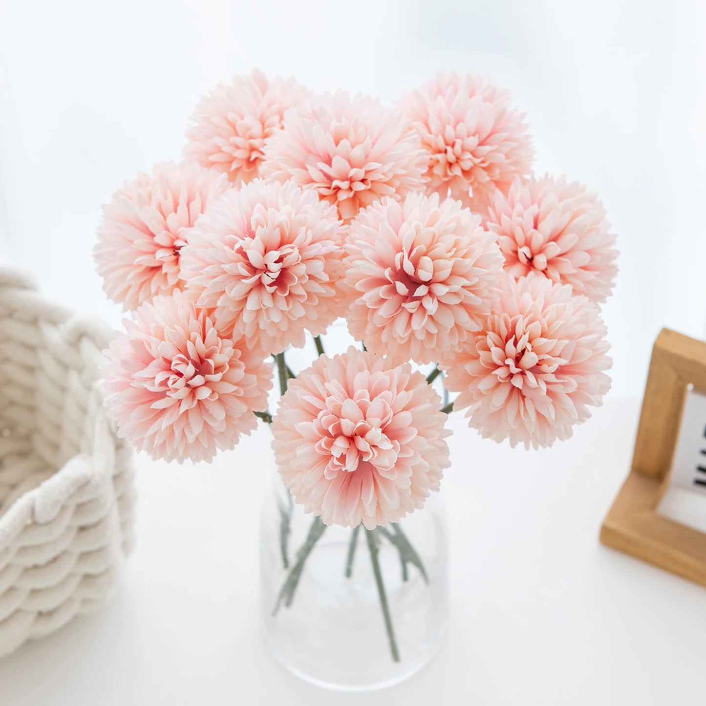 Artificial Silk Dandelion Hydrangea Bouquet | Wedding DIY Decor