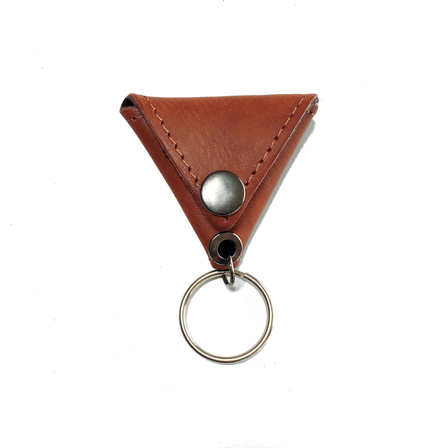 Leather Guitar Picks Holder Bag Triangle Plectrum Keychain Pocket