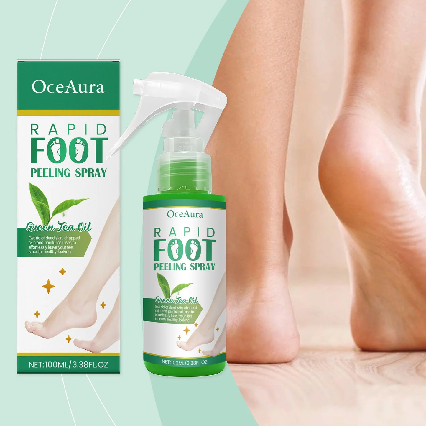 OceAura Foot Exfoliating Softening Spray 100ml | Callus Remover