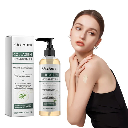 Collagen Body Oil Moisturizing Remover Cellulite Skin Elasticity Wrinkle Firming Lifting For Arms Body Massage Essential Oil Peaceful Pleasures Health and Wellness