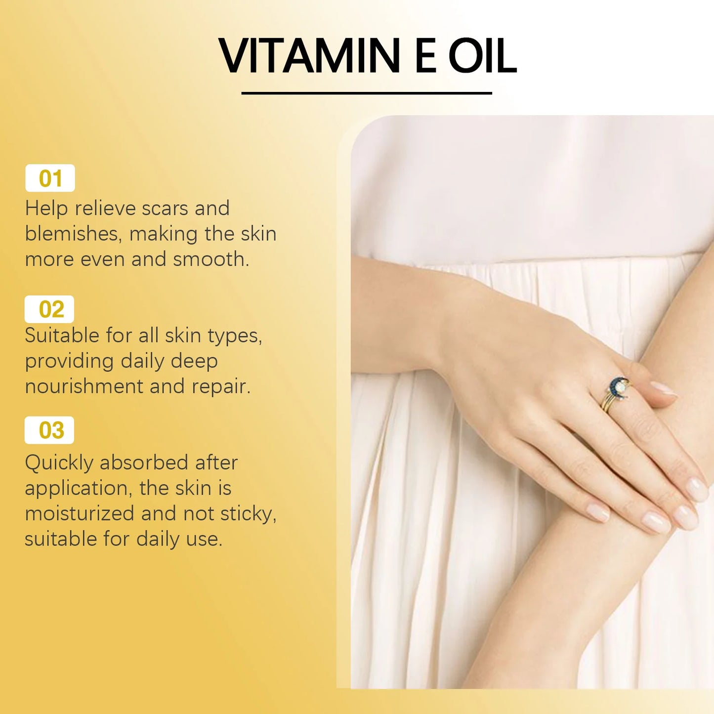 Vitamin E Body Oil – Firming, Brightening & Anti-Aging Skin