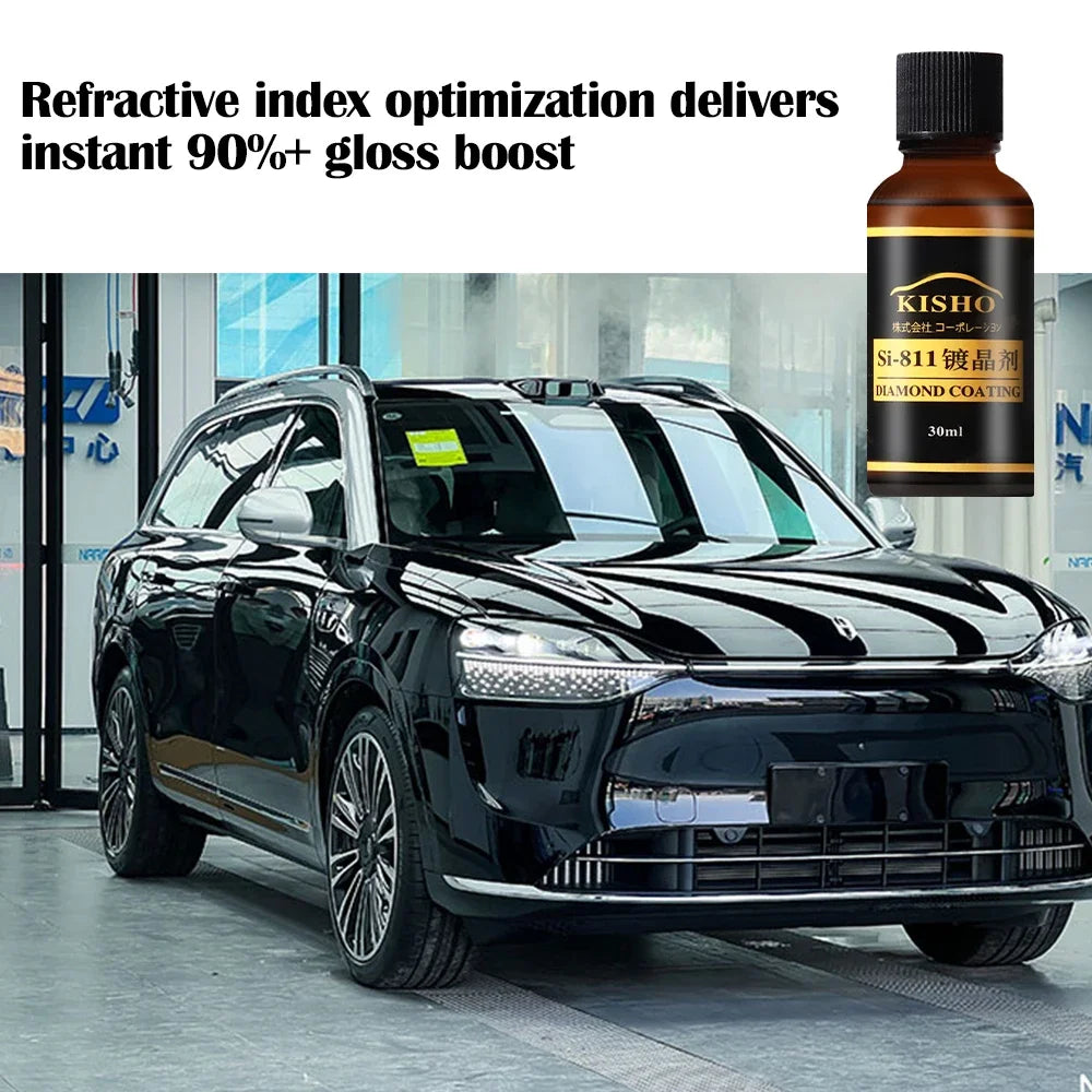 SI-811 KISHO Car Liquid Ceramic Coat Hydrophobic Glass Coating Paint Care Anti-scratch Glasscoat Car Polish Peaceful Pleasures Health and Wellness