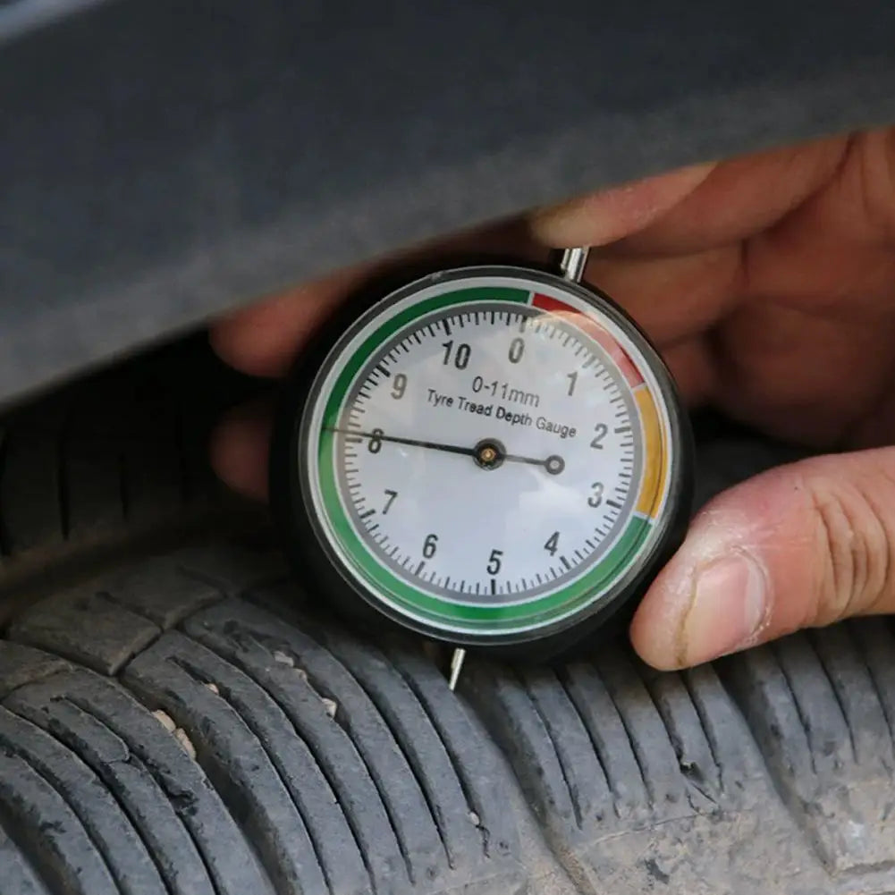 Car Tire Tread Depth Gauge 0-11mm High Accuracy Car Tire Tread Meter Measure Tool ire Wear Indicator Brake Auto Accessories Peaceful Pleasures Health and Wellness