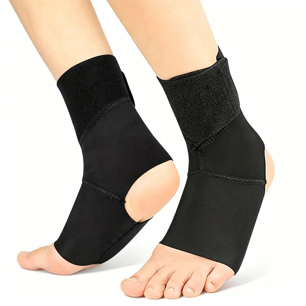 1pc Compression Ankle Support Sleeve Adjustable Elastic Ankle Brace for Basketball Running Fitness Anti-Sprain Peaceful Pleasures Health and Wellness Left and Right