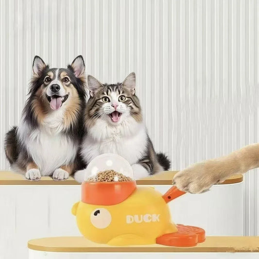 Duck Interactive Pet Treat Dispenser Puzzle Slow Feeder Toy Pet Puzzle Feeder Peaceful Pleasures Health and Wellness