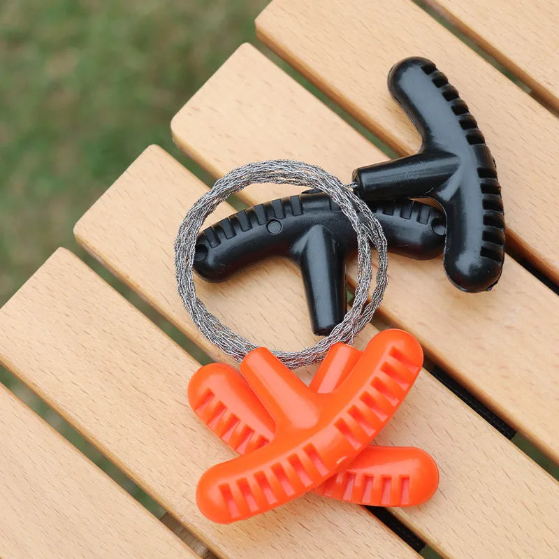 PP Handle Camping Portable Emergency Steel Wire Rope Chain Saw Outdoor Travel Hand Tools Wire Saw Equipment Survival Supplies ﻿ Peaceful Pleasures Health and Wellness