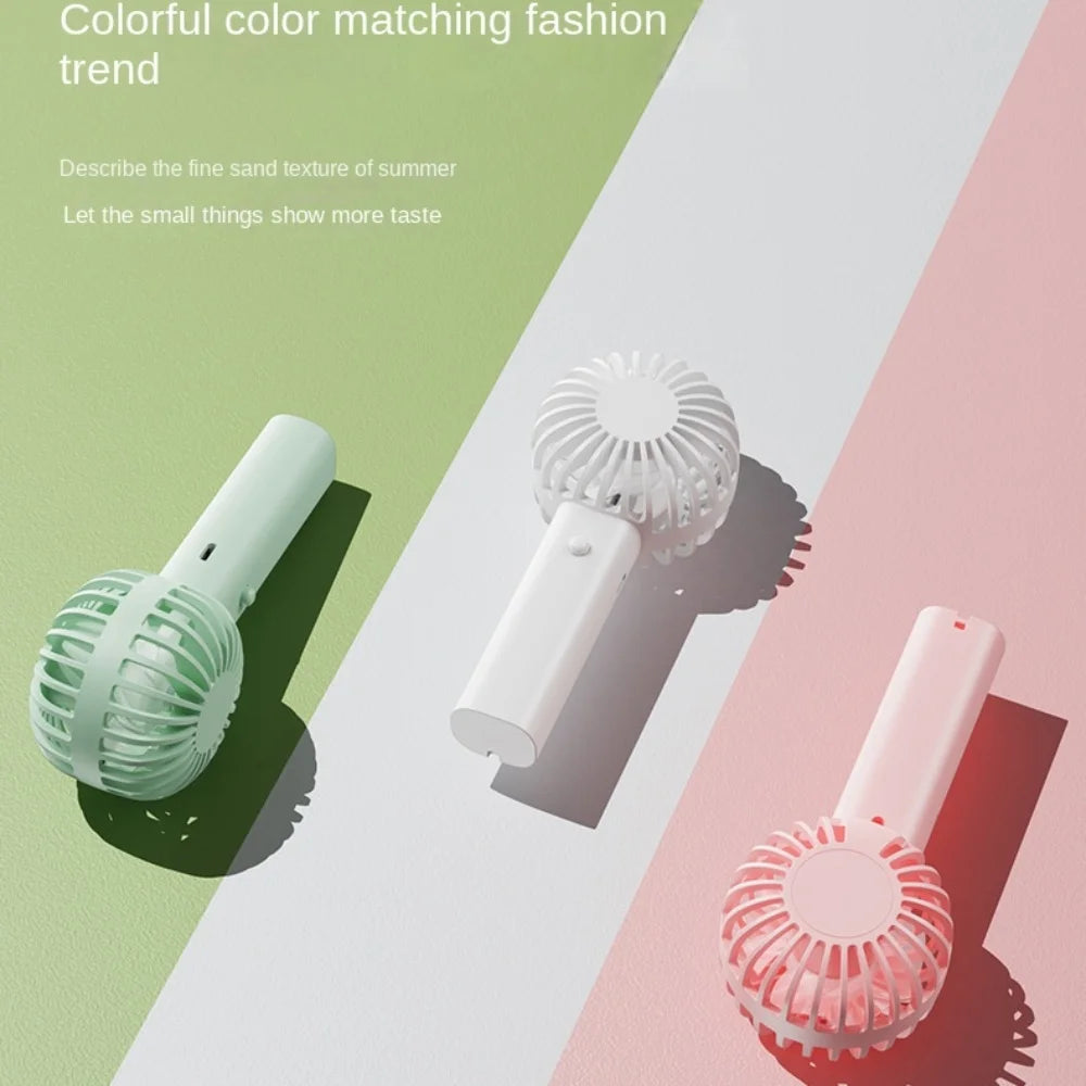 Protable Mini Portable FansHandheld USB Rechargeable Quiet Handheld Fan Lightweight Adjustable Cute Small Fan For Office Outdoor Peaceful Pleasures Health and Wellness