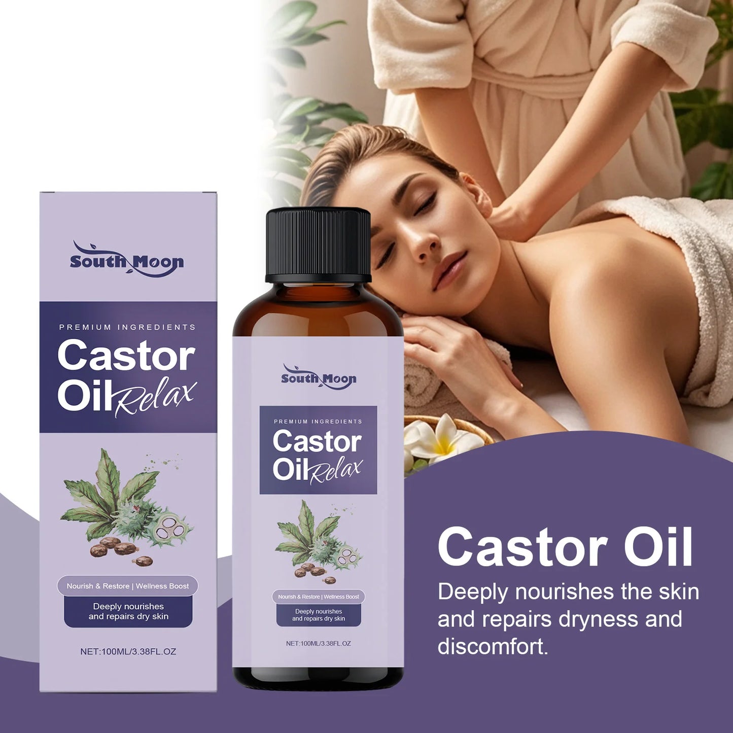 Castor Body Massage Oil – Nourishing, Firming & Relaxing 100ml