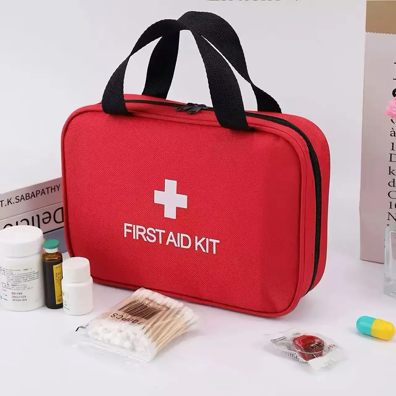 Travel Waterproof Emergency Medicine Storage Box Large Capacity Portable Drug Storage Bag for Outdoors Ideal for Journeys Peaceful Pleasures Health and Wellness