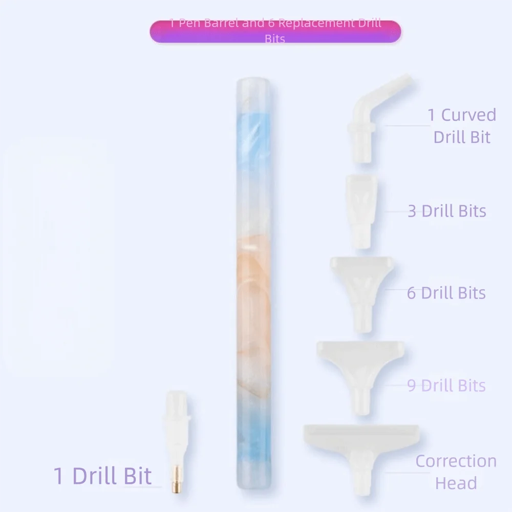 5D Diamond Painting Pen with 6 Tips | DIY Craft Point Drill Pen