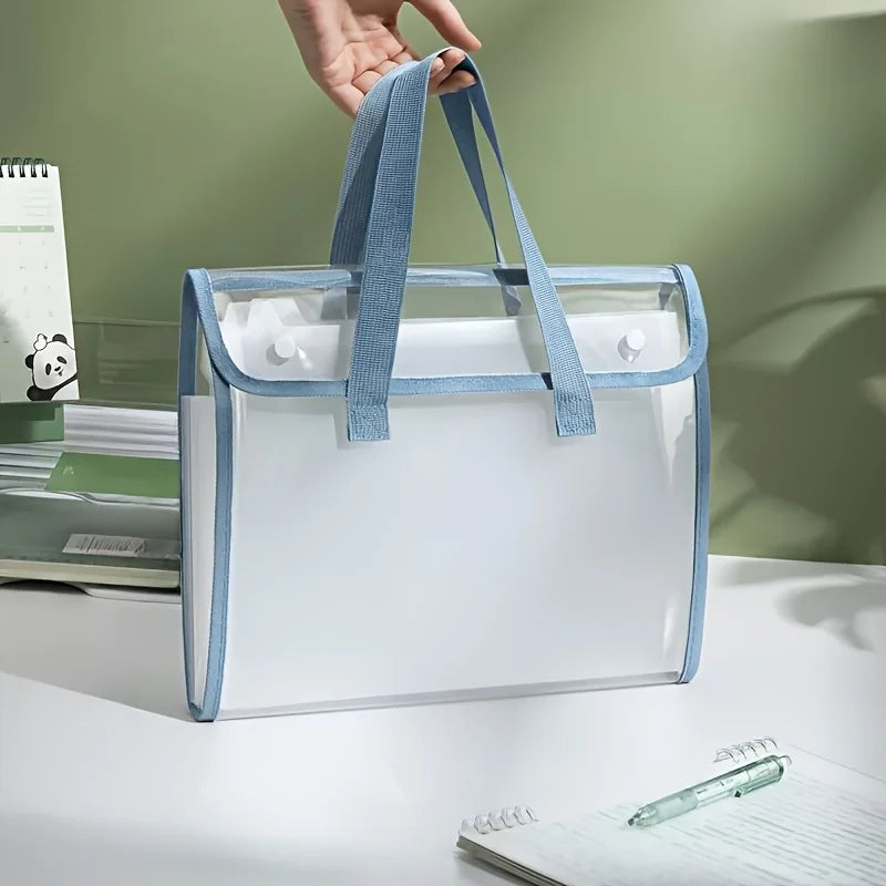 Waterproof Transparent PVC Study Bag | Exam Paper Organizer
