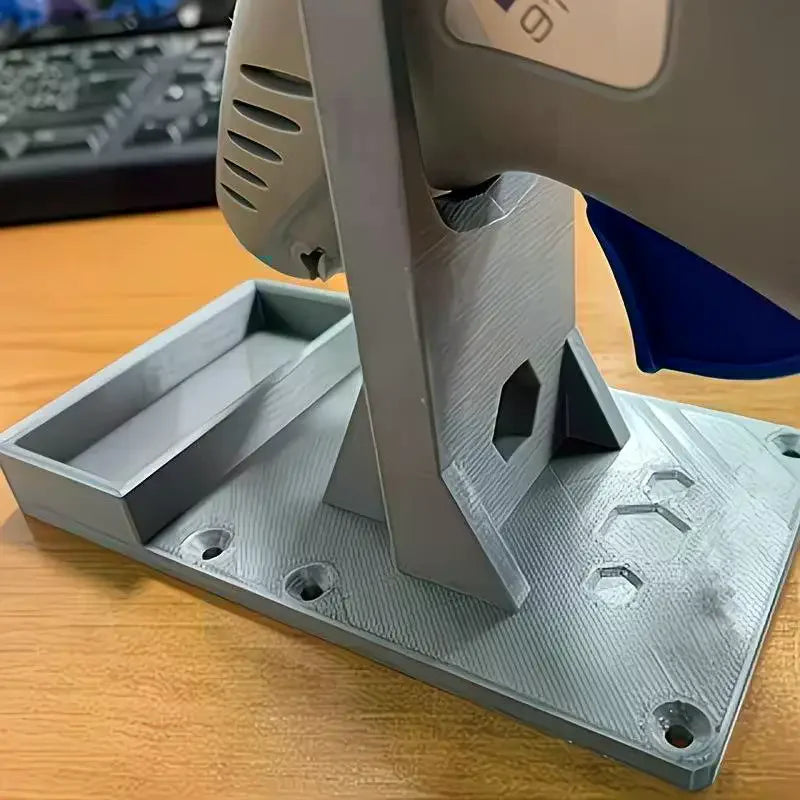 Hot Glue Gun Stand with Leak-Proof Tray & Non-Slip Base