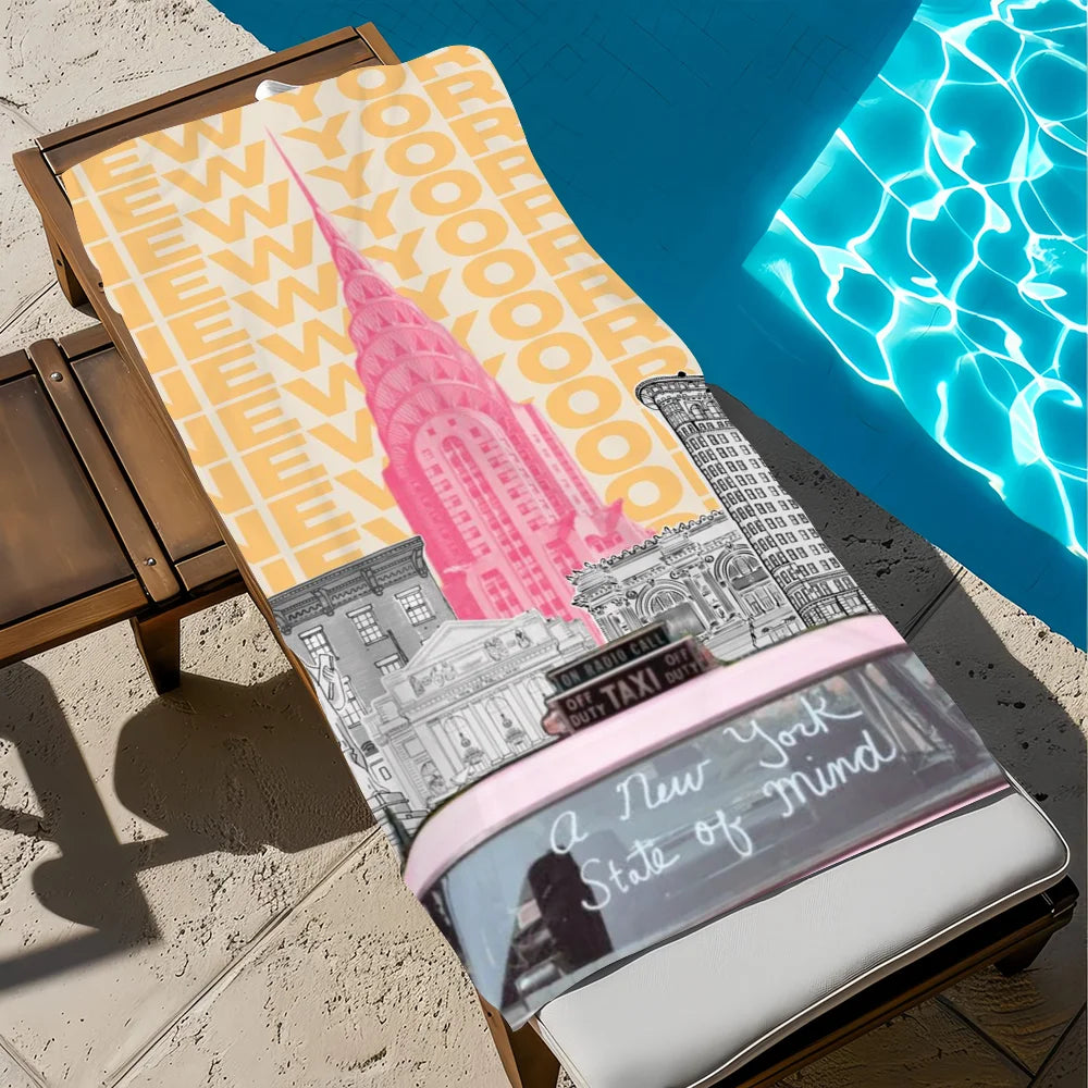 Paris Architecture Quick-Dry Beach Towel | Travel & Pool Towel Quick-Dry Beach Towel Peaceful Pleasures Health and Wellness z1 STJ150x260CM