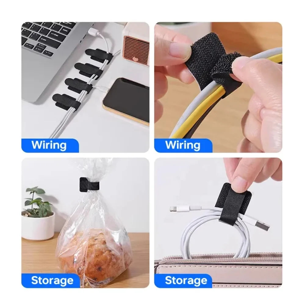 Cable Organizer Self-adhesive Plastic Flanges Adjustable Storage Color Markers Strap Zip Ties Fastener Wire Holder Tools Wiring Peaceful Pleasures Health and Wellness