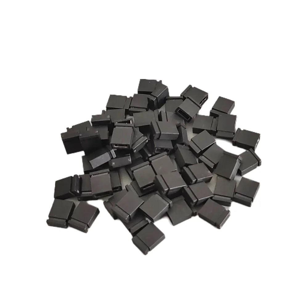 100PCS Closed Jumper Shorted Cap & Headers & Wire Housings 2.54MM Shunt Red Black Yellow White Green Blue Peaceful Pleasures Health and Wellness Black