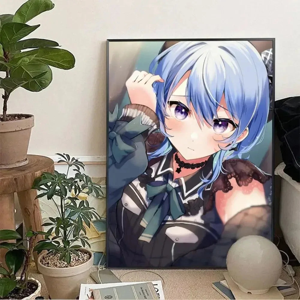 Hoshimachi Suisei Hololive Anime Canvas Wall Art Poster