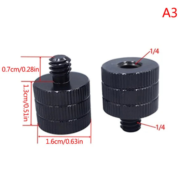 1/4" & 3/8" to M4–M10 Thread Conversion Screw Mount Adapter