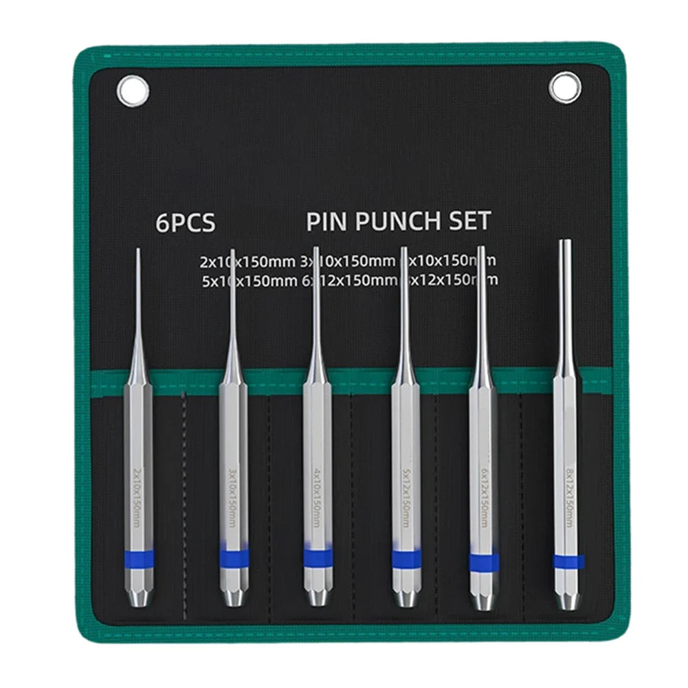 2–8mm Roll Pin Punch Set – Heavy Duty Alloy Steel | 1 or 6 Pcs