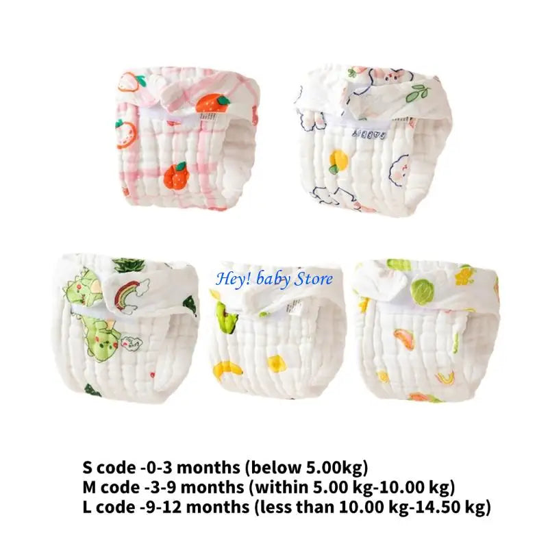 Baby Cotton Gauze Diapers | Soft Breathable Newborn Nappies