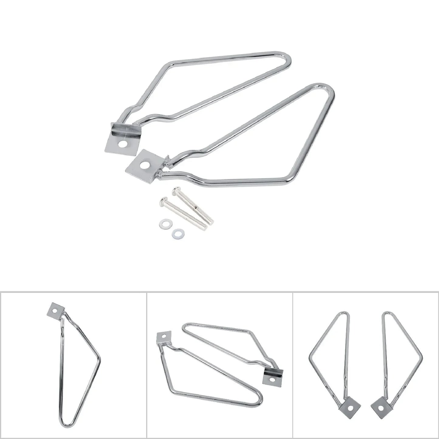 2x Motorcycle Saddlebags Mount Brackets Support XL883 1200 HD1450 1584