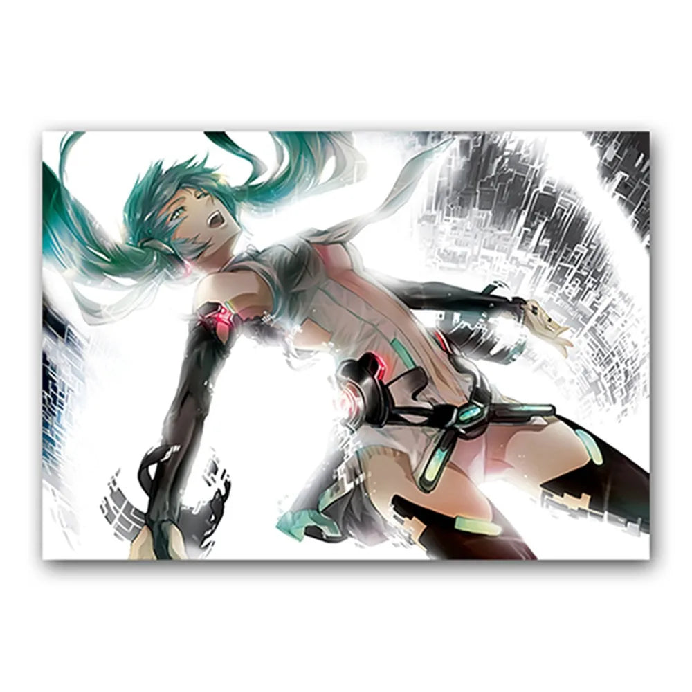 Hatsune Miku Canvas Wall Art Print | Anime Room Decor