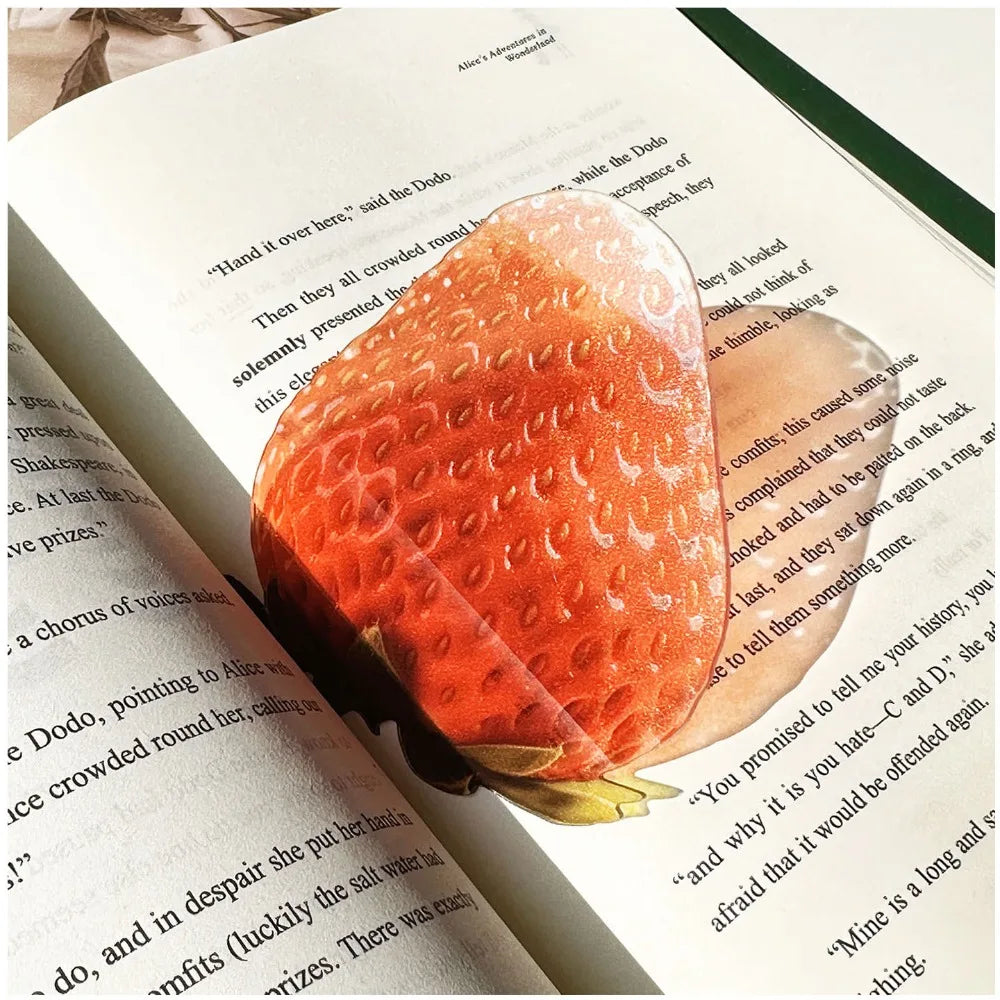 Fruit-Shaped Transparent Acrylic Bookmarks | Cute Reading Gift
