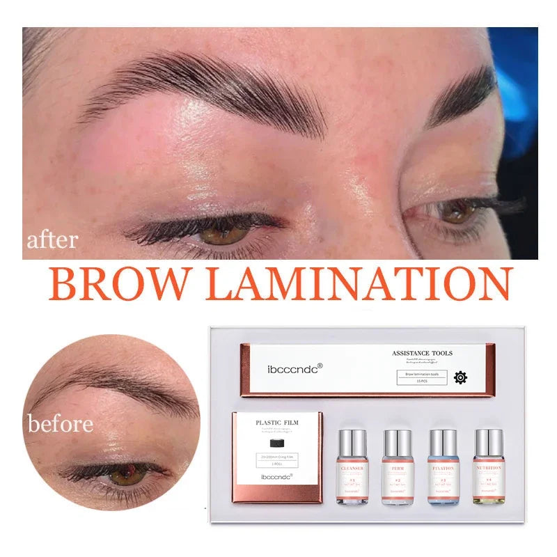 Pro Brow Lift Perming Eyebrow Lifting Brow Lamination Kit with Cling Film Nutrition Keratin Perming Lotion for Home Use Peaceful Pleasures Health and Wellness