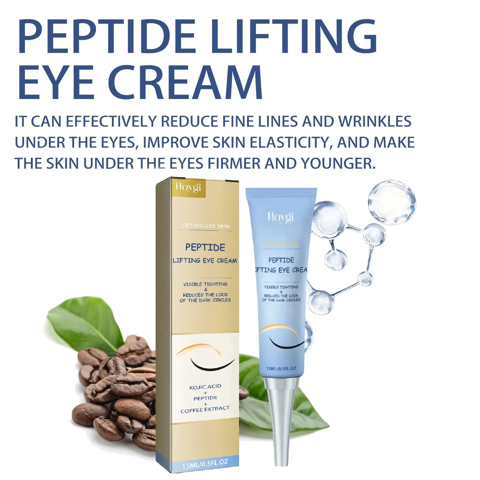 Peptide Eye Cream Fade Fine Line Anti Aging Eye Bags Removal Lifting Against Puffiness Moisturizing Anti Dark Circle Eye Cream Peaceful Pleasures Health and Wellness