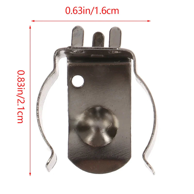 10-Pack Nickel Plated 18650 Battery Contact Clips | Spring Steel