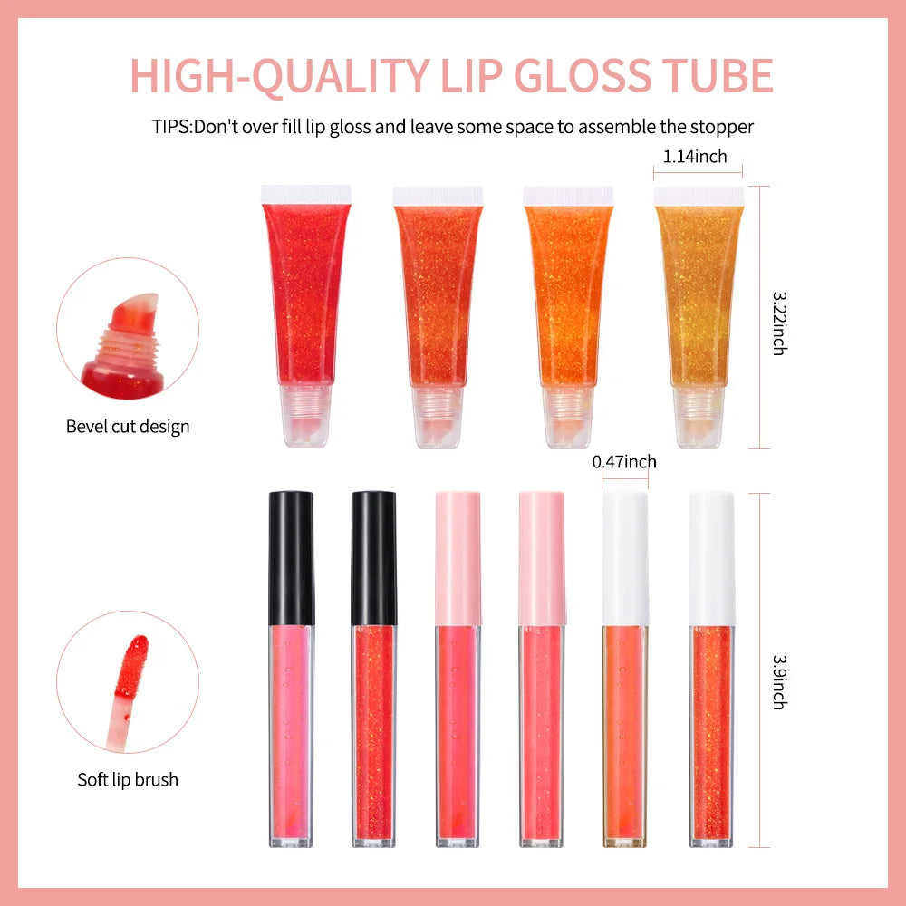 DIY Lip Gloss Kit 100ml Lip Gloss Base Powder Glitter Flavor Essence and Tube for Girl woman Gifts Lip Gloss Pack Set Cosmetics Peaceful Pleasures Health and Wellness