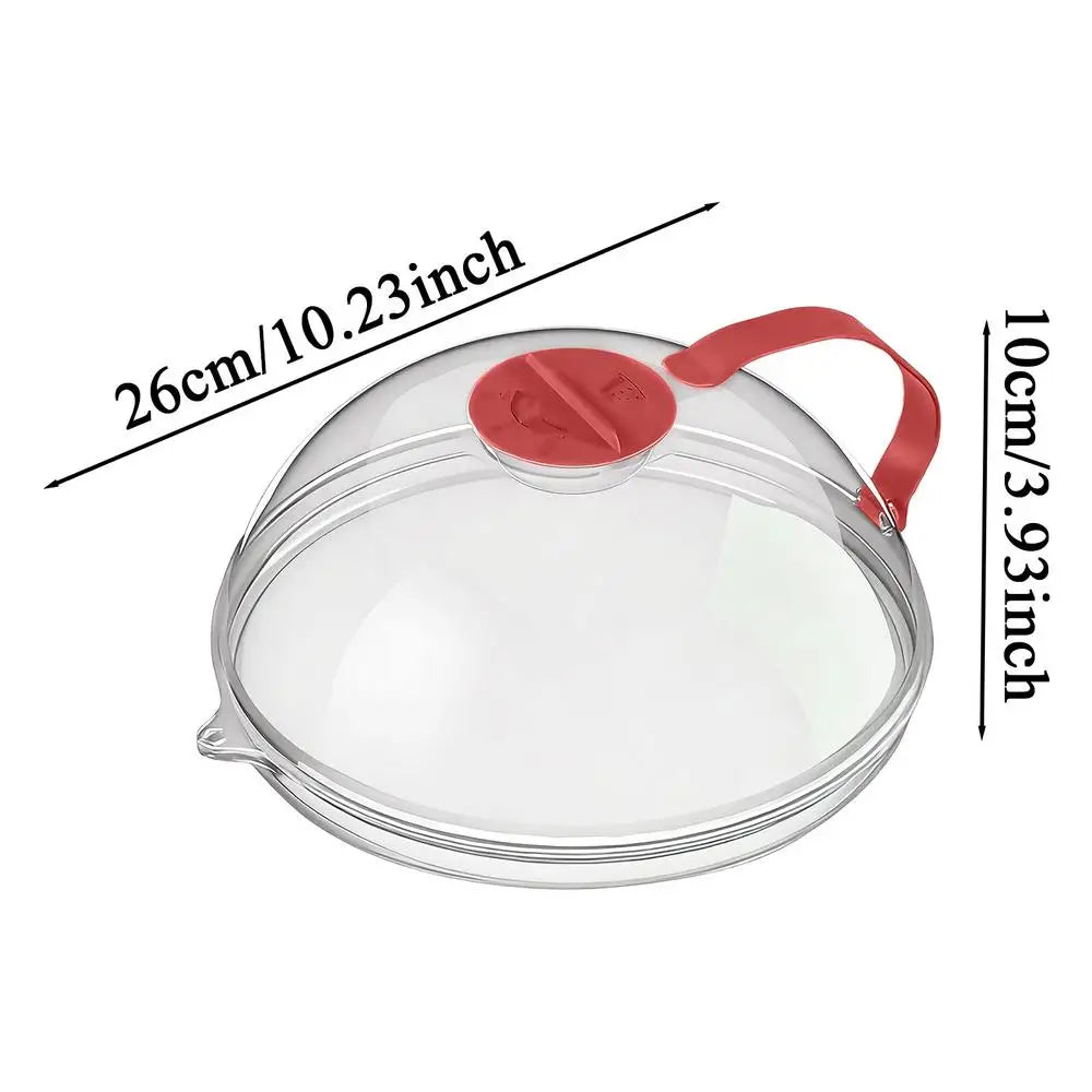Reusable Microwave Splash Guard Cover with Steam Vent & Handle