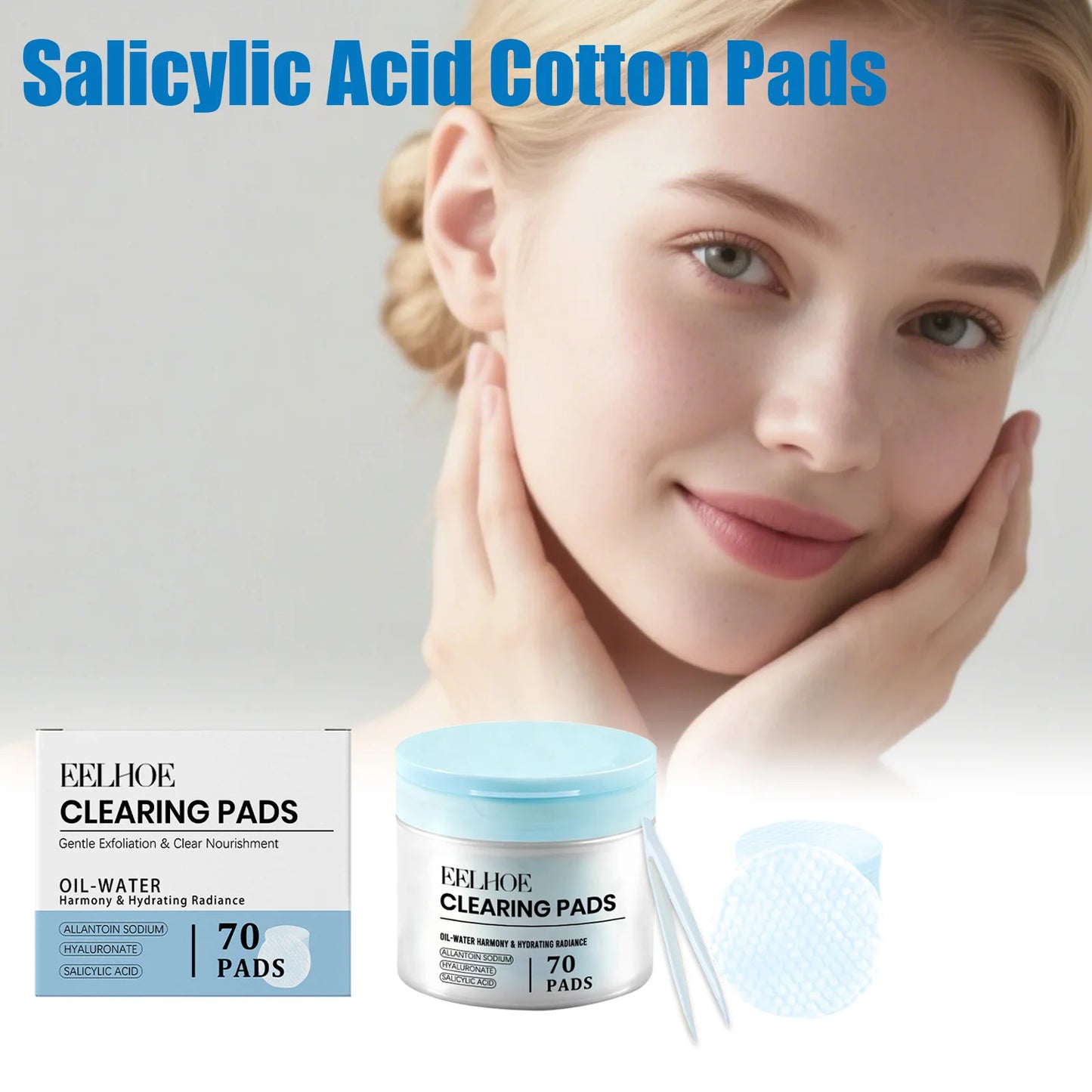 Salicylic Acid Toner Pads – Exfoliating & Acne Treatment 70pk