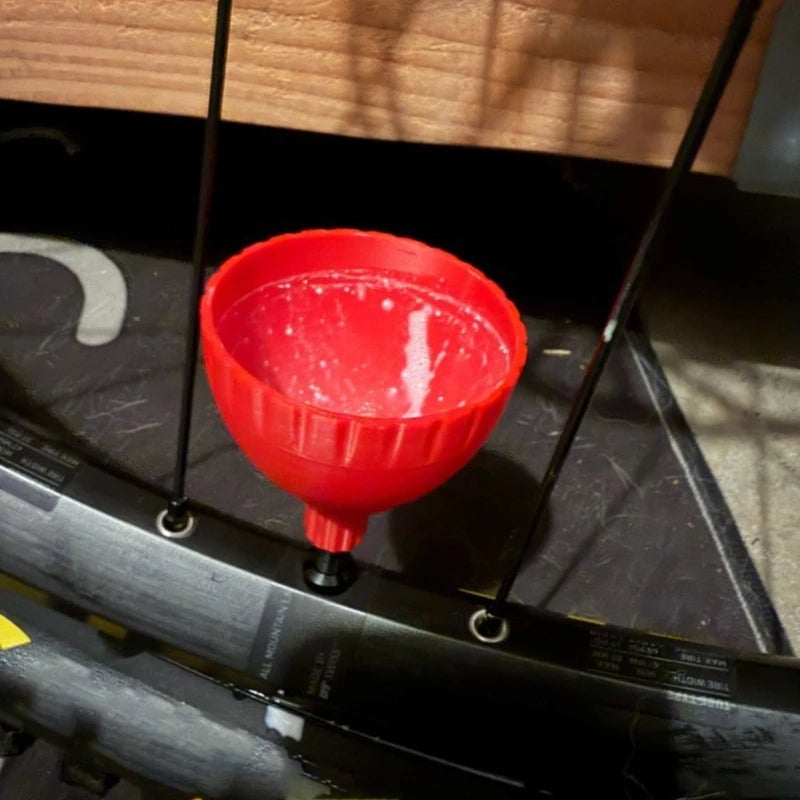 Tubeless Bike Tire Sealant Funnel Easy Pour Bicycle Wheel Repair