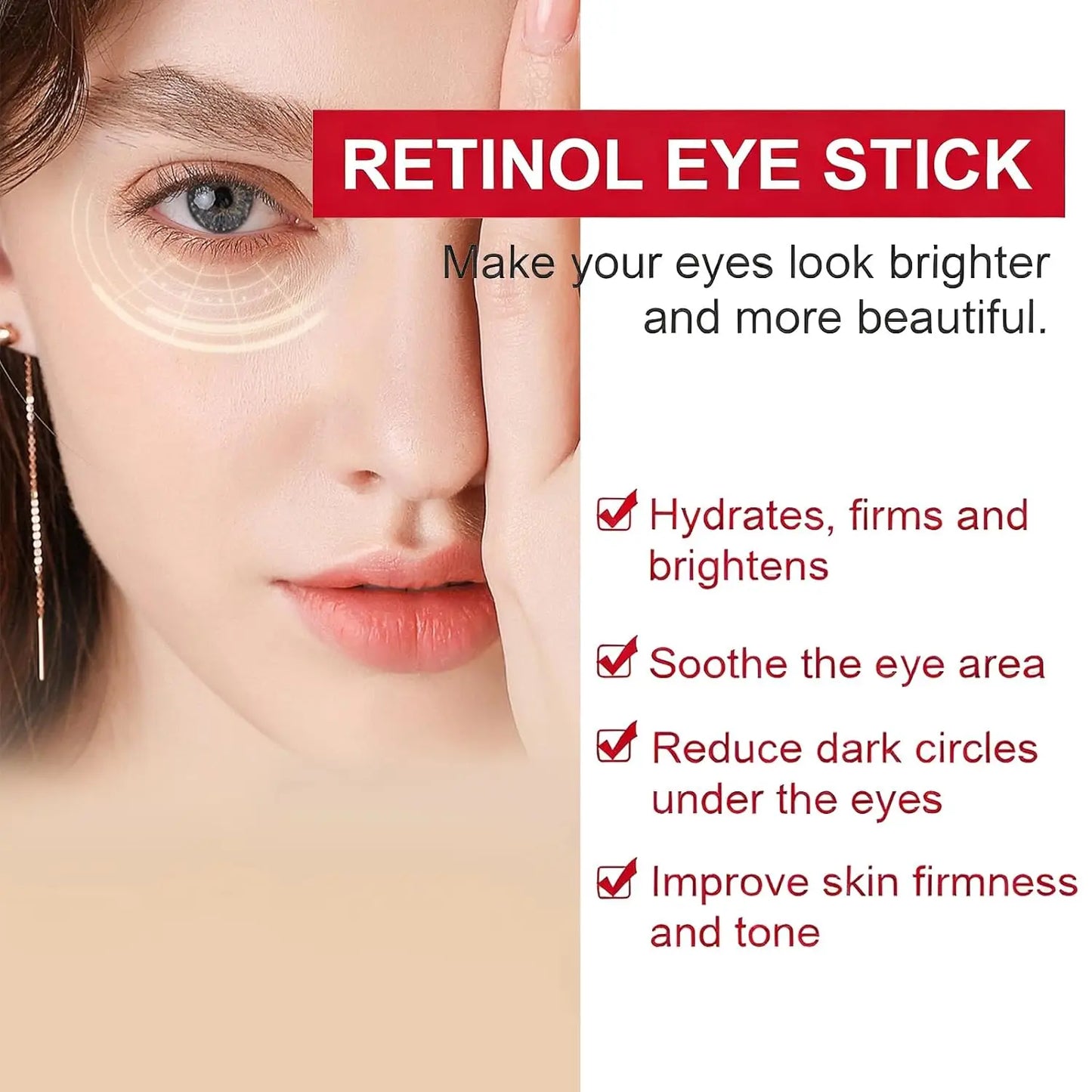 Retinol Eye Cream Stick Removing Dark Circles Under the Eyes Remove Eye Bags Moisturizing Firming Skin Eyes Care Peaceful Pleasures Health and Wellness
