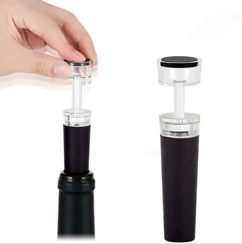 4-Pack Vacuum Pump Wine Bottle Stoppers – Airtight Diamond Cut Silicone Sealer for Wine, Beer & Soda