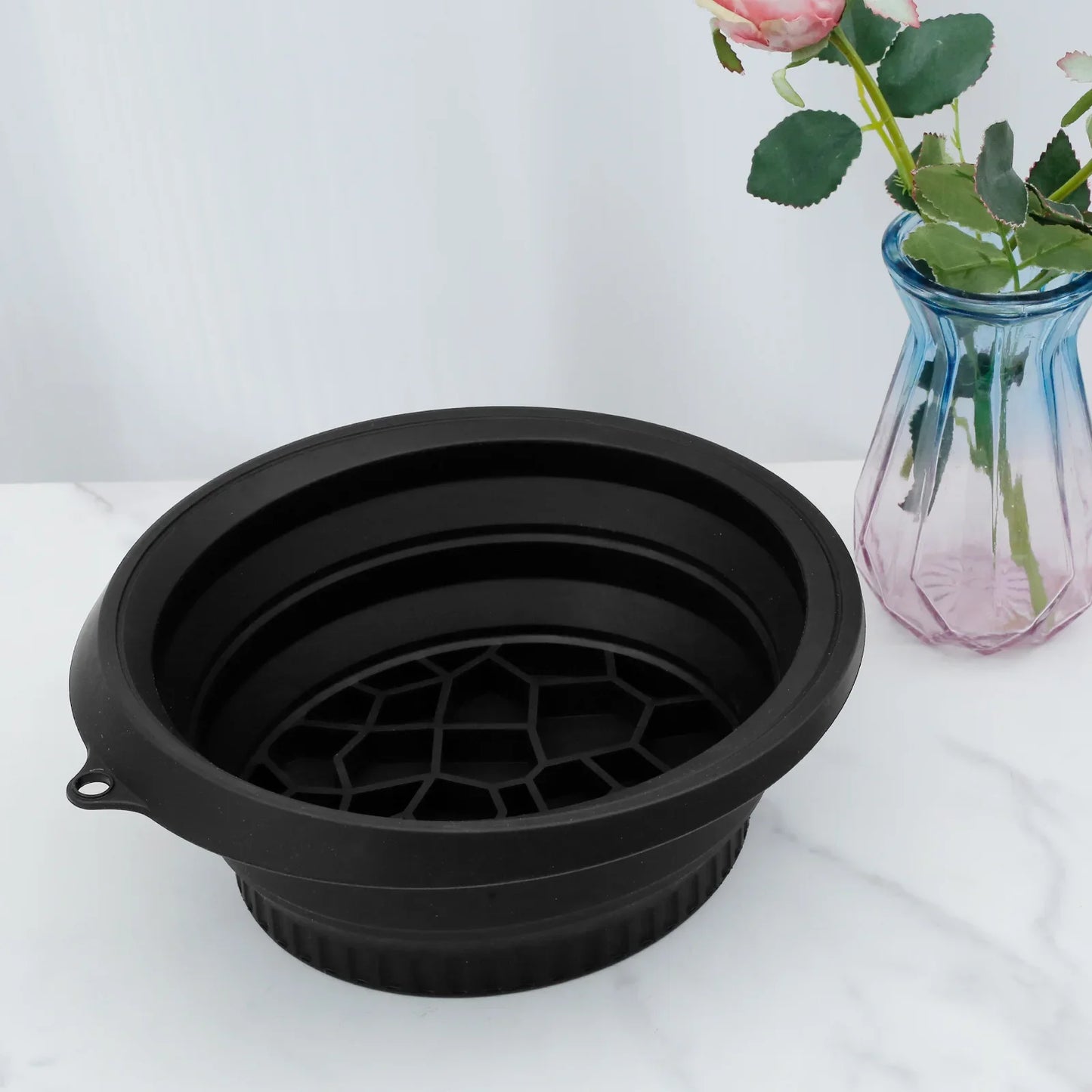 Foldable Face Ice Bath Bowl Facials Plunge Washbasin Silicone Portable Travel Home Skincare Ice Facials Bath Peaceful Pleasures Health and Wellness