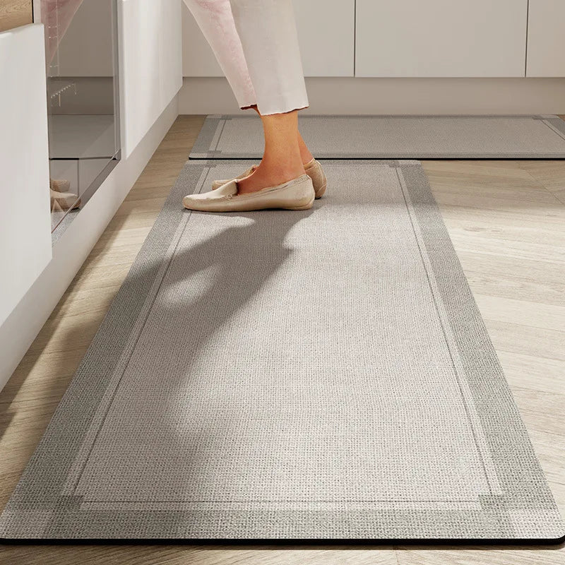 Japanese Style Crystal Velvet Kitchen Mat – Anti-Slip Area Rug