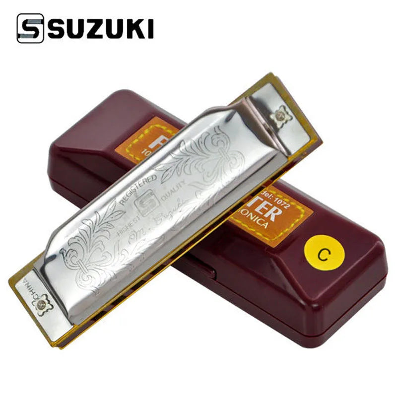 Folkmaster 1072 Harmonica Standard Beginner Diatonic Blues Gaita 10