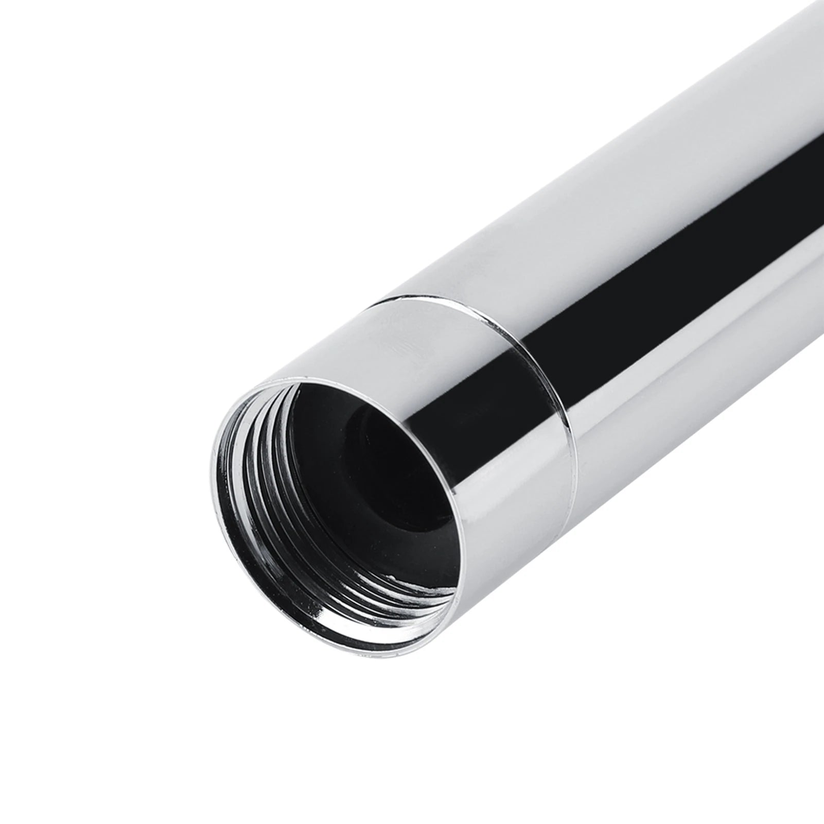 Bathroom Accessory 8inch Round 201 Stainless Steel Shower Extension Tube With Chrome Plating Bathroom Shower Extension Tube Peaceful Pleasures Health and Wellness