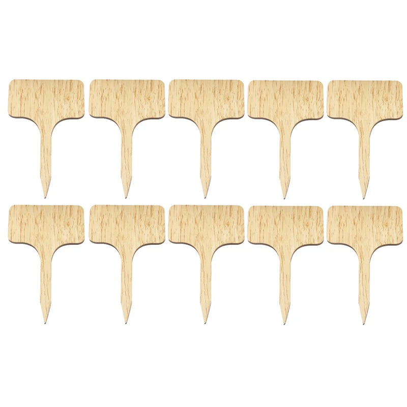 T-Type Wooden Plant Labels | Eco Garden Markers 5–30 Pack