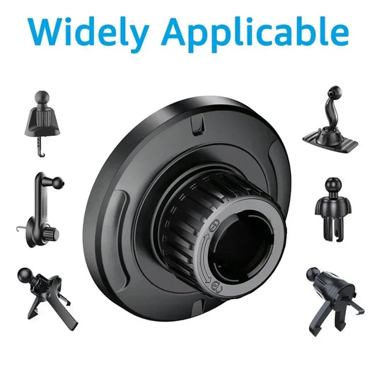 2026 For MagSafe Car Mount Accessories Universal Magnetic Car Phone Holder Parts Suitable for 17mm Ball Head Base Magnet Bracket Peaceful Pleasures Health and Wellness