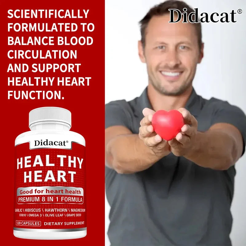 Healthy Heart - with COQ 10 Garlic, Magnesium, Hawthorn - ‌Antioxidant, Cardiovascular and Heart Health Supplement Peaceful Pleasures Health and Wellness