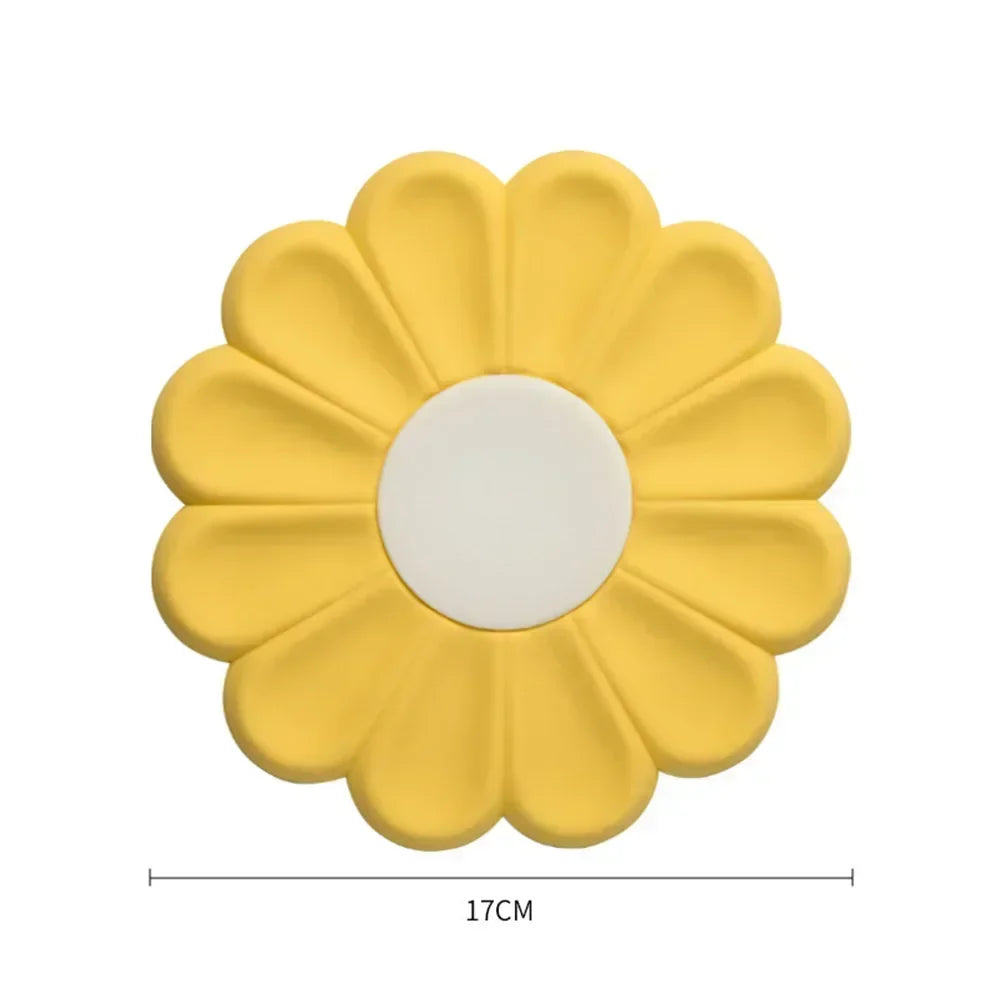 Silicone Coaster Colorful Daisy Shape Heat Resistant Anti Scalding