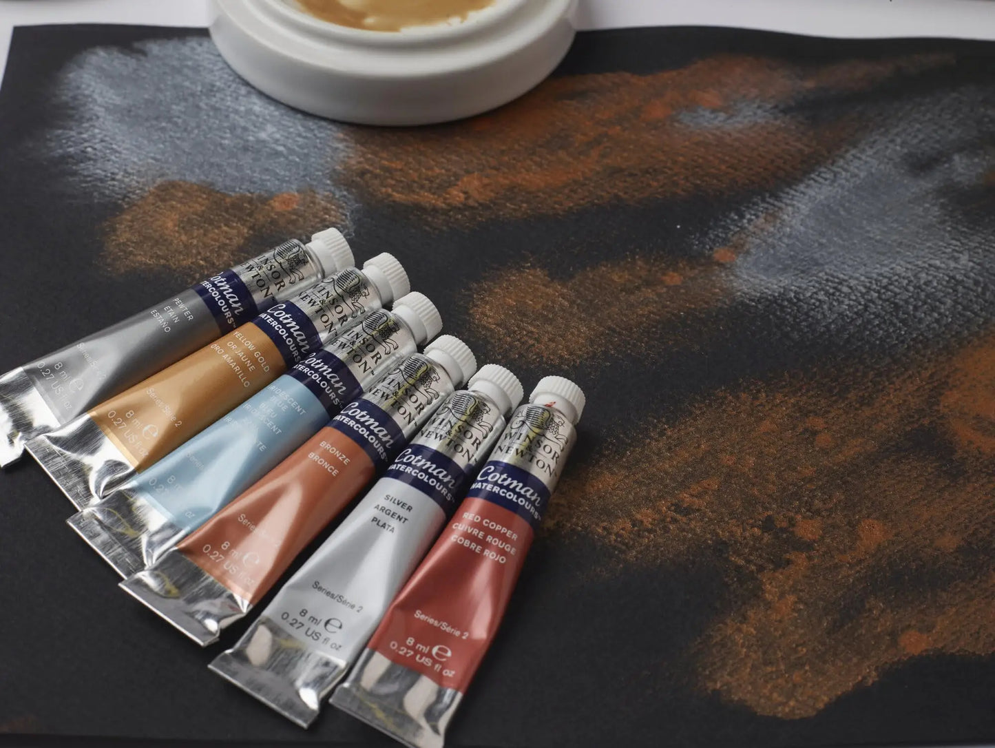 Winsor Newton Cotman Watercolor Paint 6 Metallic Colors 0 27-oz Tubes