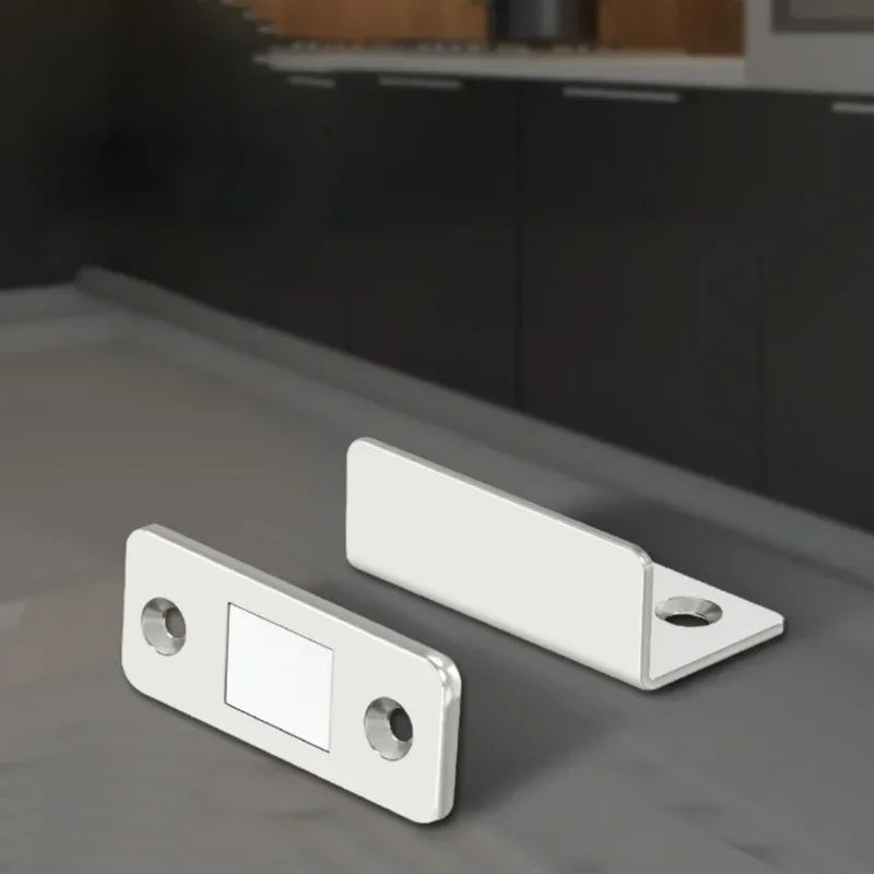 L-Shape No-Drill Magnetic Cabinet Door Catch | 1–20 Pack