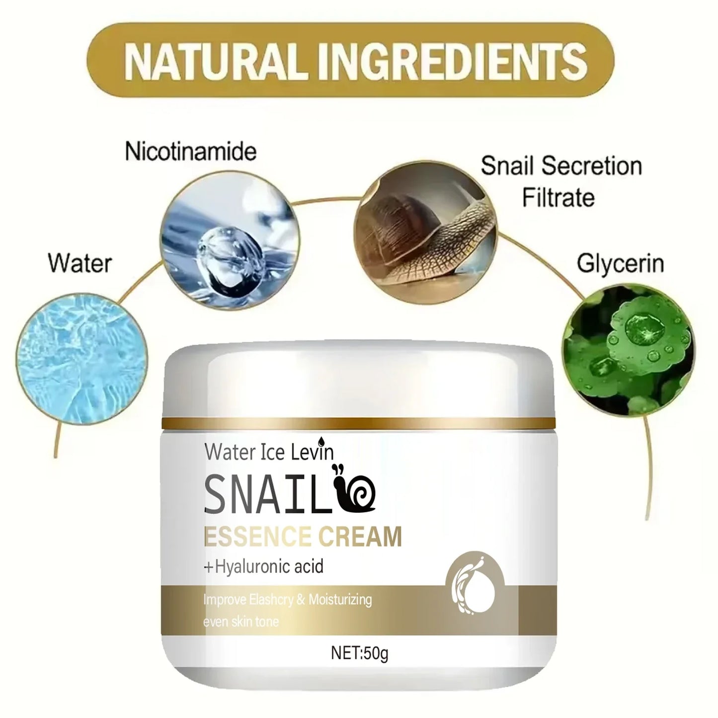 Snail Mucus Cream – Niacinamide, Hyaluronic Acid & Vitamin E