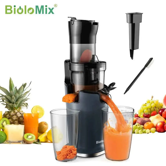 BioloMix Cold Press Juicer – 78mm Feed Chute, 200W DC Motor, BPA-Free Tritan Peaceful Pleasures Health and Wellness
