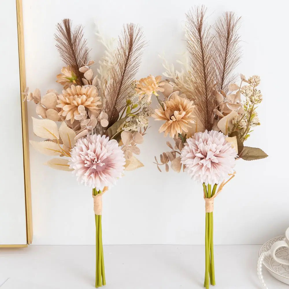 Silk Chrysanthemum Artificial Flower Bouquet | Wedding & Home Decor