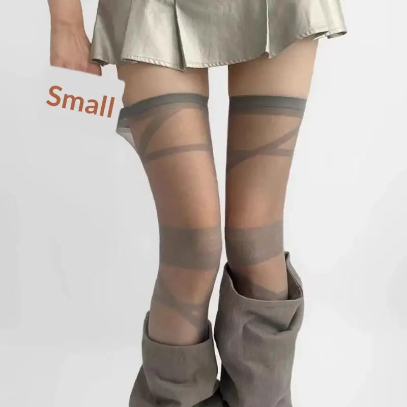 Lolita Thigh High Stockings – Ultra-Sheer 15D Crystal Silk Nylon