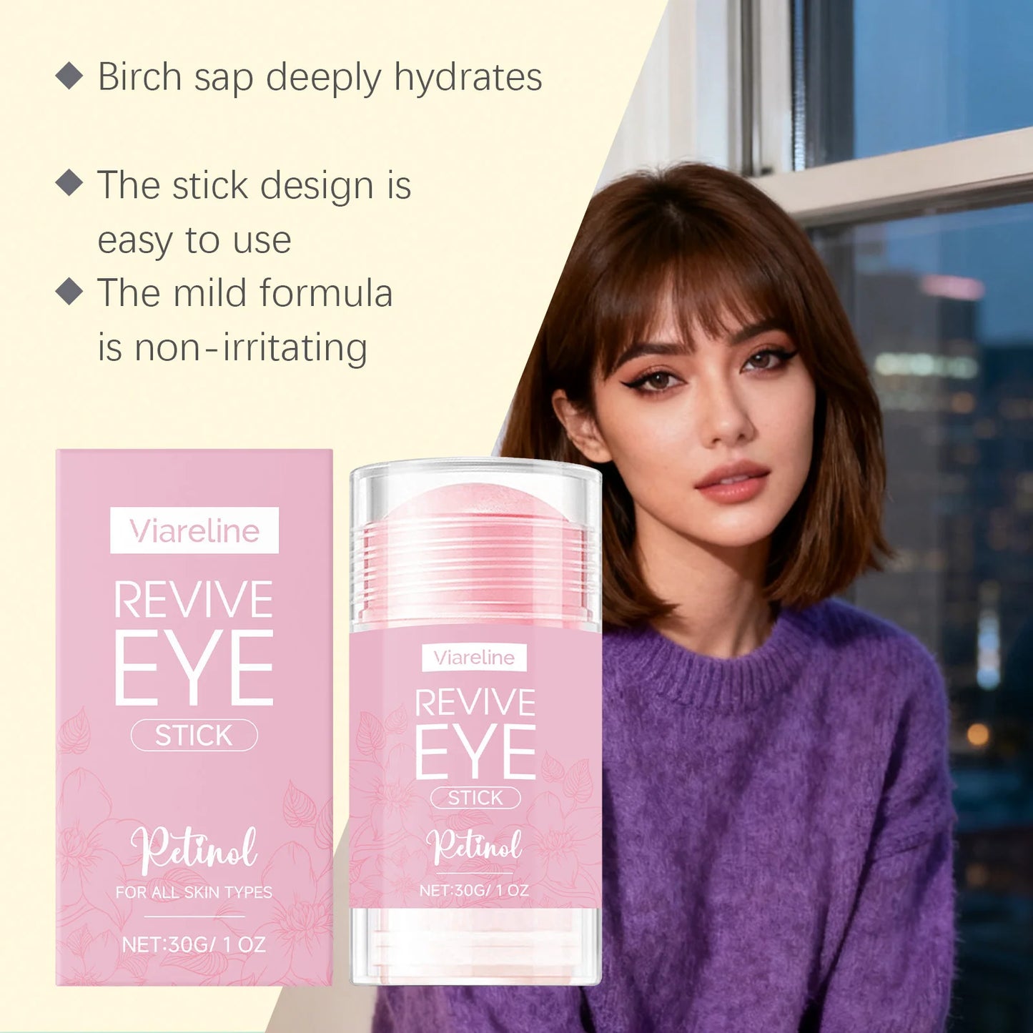 Firming Eye Cream Stick Tightening Moisturizing Lighten Dark Circles Fade Fine Lines Repair Smoothing Lifting Brighten Eye Balm Peaceful Pleasures Health and Wellness